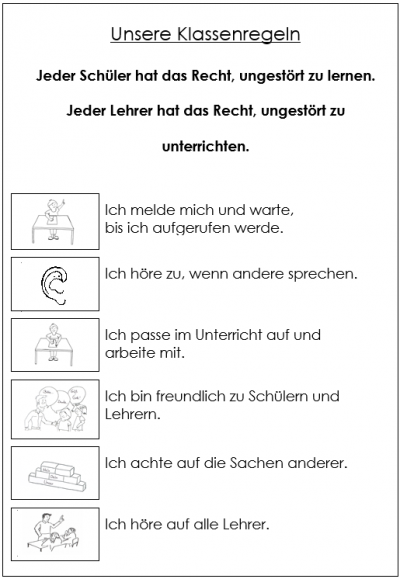 Regeln unseres Zusammenlebens – Pankratiusschule Augsburg