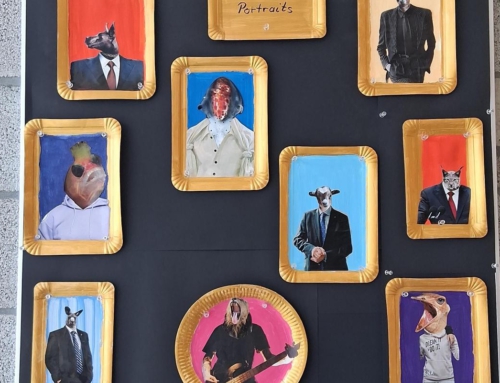 Tiercollagen der neunten Klasse